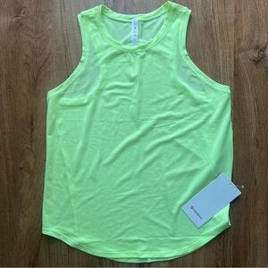 NWT Lululemon Athletica High Neck Run and Train Tank Size 8 Faded Zap S/O